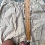 Hunt Club Vintage Linen Cotton Cream Beige Elastic Waist Casual Pants Slacks MED Photo 5