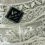 Blanc du Nil Sheer White Crochet Lace Sleeveless Top Swim Cover Up Fringe Size M Size M Photo 1