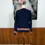Darling Vintage 90s Countryside Classics Hand Embroidered Cotton Sweater! Blue Size XL Photo 4