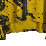 Chalet Et Ceci Zipper Front Olive Green Black Abstract Print Tunic Mock Neck XL Photo 4