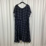 Unique Vintage Blue Plaid Tie Front 1940’s Swing Midi Dress Sz.5x/26 Photo 5