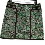 Harold’s skirt Floral Green Brown cotton spandex y2k size 12 pockets Photo 0