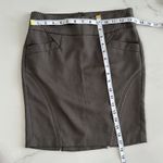 XOXO Brown Pencil Skirt Knee-Length Back Slit Sz 0 HIGT WAIST Photo 4