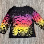 Halloween Shirt Top Bling Y2K Trick or Treat Witch XL Black Photo 2