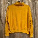 PINK - Victoria's Secret  Yellow Hooded Pullover Cowl Neck Sweater XS Flawed Photo 1