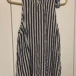 Old Navy  Blouse Women’s Size Medium High Neck Tank Top Blue/White Stripe Photo 0