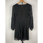 ASTR  The Label Black Sheer Embroidered Long Sleeve V-Neck‎ Goth Dress Size XS Photo 6