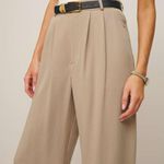 Reformation Mason High Rise Khaki Trousers Size 0P Photo 2