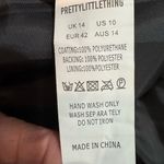 Pretty Little Thing  Black Pleated Faux Leather Mini Skirt sz10 Photo 8