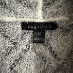 August Silk  Diamond Eyelash Open Cardigan Bolero White Black Size M Photo 4