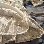 Anthropologie ANTHRO Pilcro Mock-Neck Cream Multi Floral Ruffle Hem Lined Mini-Dress EUC L Photo 13