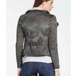 Anthropologie Marrakech Sherpa Collar Green Camo Moto Jacket Size Small Photo 14
