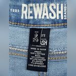 REWASH  high slit maxi skirt denim jean released hem size 9/29 trendy western NWT Photo 4