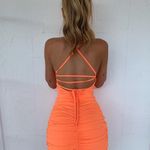 Tiger Mist Orange Bodycon Dress Photo 1