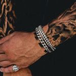 316L Stainless Steel Mens Chain Bracelets, 18K Gold Fashion Sturdy Metal Link. Photo 3