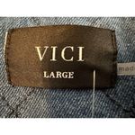 VICI  Maryline Cropped Denim Jacket Size Large Photo 4