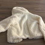 We Wore What NWT  Curly Sherpa Jacket in Ivory Photo 8