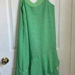 Elli White green polka dot asymmetrical midi dress size s Photo 0
