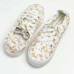 Madden Girl  Marisa White Floral Lace Up Fashion Tennis Shoes, Size 10 Photo 0