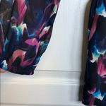 Lucca Couture  Navy Blue Floral V-Neck Romper Sheer Sleeves Size Small EUC #5858 Photo 2