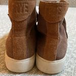 Frye  Lena Suede Leather High Top Lace Up Sneakers  Camel Brown Size 5.5 Photo 4