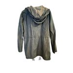 Forever 21  Jacket Light Denim Chambray Drawstring Jean Small Blue Hooded Coat Photo 2