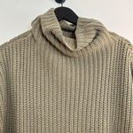 Free People  Swim Too Deep Turtleneck Sweater in Olive Stone Size X-Small Photo 5