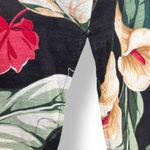 Vintage 90s Liberty House Young Hawaii Black Tropical Dark Floral Maxi Dress Size M Photo 8
