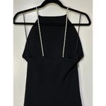 Favorite Daughter Imitation Pearl Strap Dress Black Size XL NWT Ribbed Knit Photo 11
