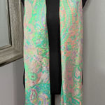  Reversible Green Paisley Silk & Pashmina Blend Scarf Shaw. Photo 0
