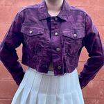 Wild Fable Purple Camouflage Crop Jacket With Unicorn Embroidery Photo 0