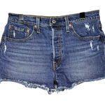 Levi's Women's 29 501 Original Fit High Rise Women's Shorts Cut Off Denim Blue Photo 0