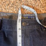Polo Ralph Lauren Wide Leg Jeans Dark Wash Denim Cuffed Hem Women's Size 8 Blue Photo 3