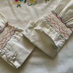 1960s Bordados women’s Mexican embroidered peasant blouse beige sz 38/M Size M Photo 6