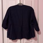 Button up cinch waist shirt Blue Size 8 Photo 4