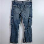 ZARA cargo style pockets wide leg plus size jeans 14 Photo 3