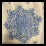 AUW  Off White & Blue Florals lace on top w/sheer lower sleeveless dress - Size L ***Refer to measurements as size tag removed. Adorable and conservative/ gently warn once. In excellent condition. Great for HOCO, weddings or dressy evening out or cruise. Measurements approximately 15.5-16” from armpit to armpit x 13” waste x 48” long. None smoking home. Priced to sell at as is condition. Don’t like my price make reasonable offer. Photo 6