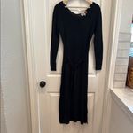 Charli vicki tie front side slit midi dress Black Photo 1