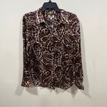 L'Agence NWT  Tyler Silk Printed Long Sleeve Blouse sizelarge button down blouse Photo 2