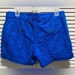 Old Navy Royal Blue Embroidered Cotton Short Size 4 Zip/Button Mid Rise boho Photo 4