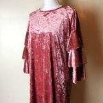 Kim & Cami • Pink Crushed Velvet Dress Size M Photo 4