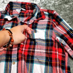 Old Navy  The Classic Shirt Red Plaid Top Photo 2