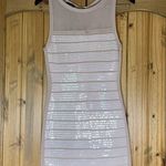 Bebe  Baby Pink Sequin Bandage Bodycon Mesh Mini Dress Size Small Photo 1