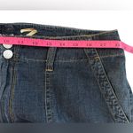 Seven7 Wide Leg Capri Cropped High Rise Square Pocket Blue Denim Jeans. Size 12 Photo 5