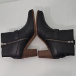 Madewell  Black Ankle Boots with Brown Heel Photo 4