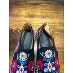 Johnny Was  Black Floral Embroidered Espadrilles Size 38 (Size 7.5) Photo 5