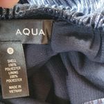 AQUA  Navy Blue Croped Shine Jumpsuit Size S Photo 7