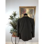 Le Suit Women’s Blazer 18 Brown Subtle Stripe 2-Button Career Jacket Lapel Notch Photo 2