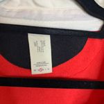Free People  Party Polo Shirt Red Sequin Insets Sz Small Photo 5