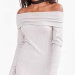 Urban Outfitters Light Grey Ribbed Sweater Dress Photo 0